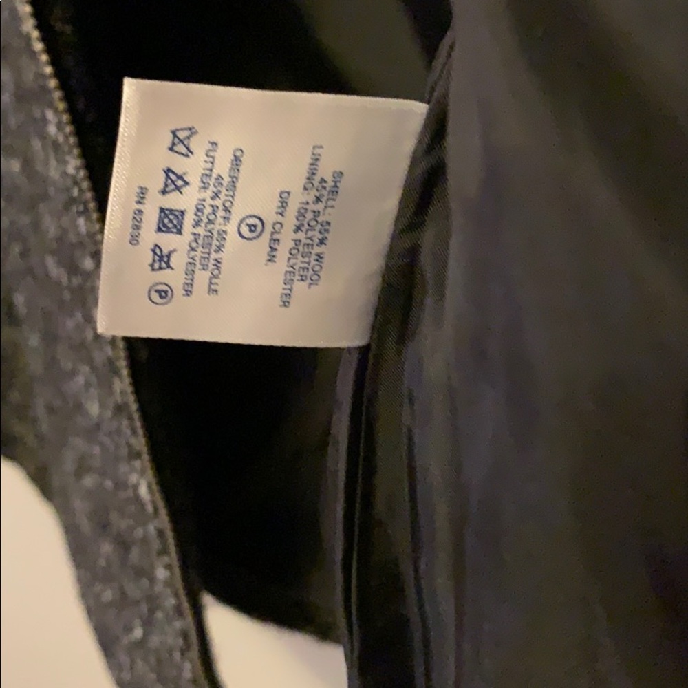 Lands’ End Black/Gray Wool Jacket. Euc. - image 8